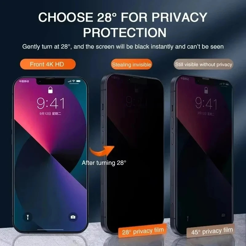 Anti-Spy Privacy Tempered Glass Screen Protector