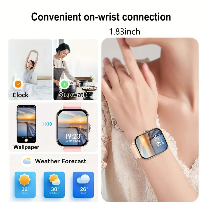 New Smartwatches, Featuring Message Alerts, Call Answering, Health Monitoring, Activity Tracking, Notification Reminders, And Fitness Functions.